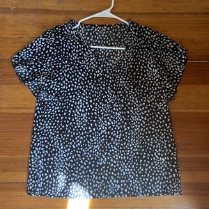 Black and white printed blouse